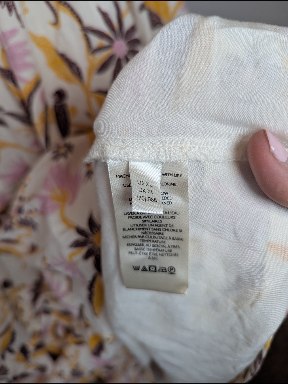 Anthropologie Womens Size XL Somerset Maxi Dress Floral Printed Cotton Whimsical - Picture 8 of 11